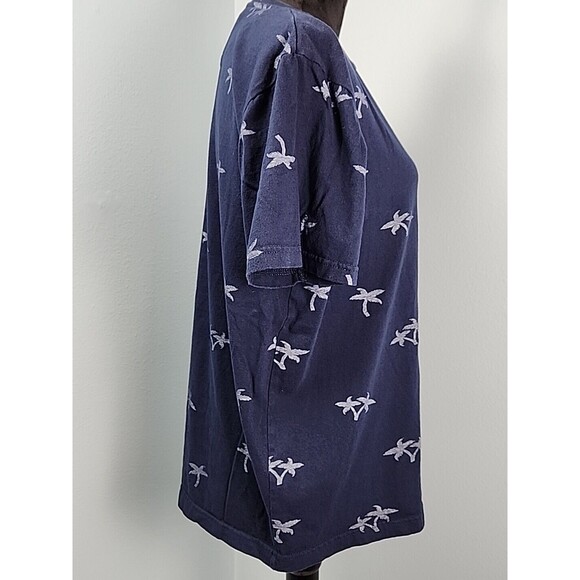 Denim & Flower Mens Navy Blue Ricky Singh Palm Trees Design T Shirt Size L - Picture 4 of 9